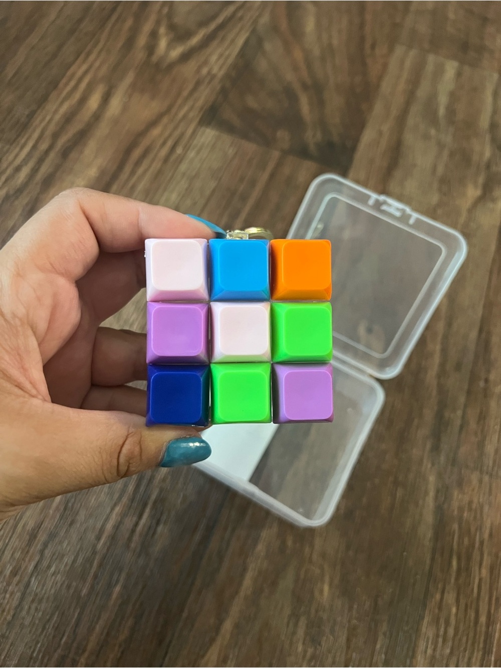 🌈 Colorful Keyboard Key Fidget Cube Keychain | Sensory Toy ⌨️✨
